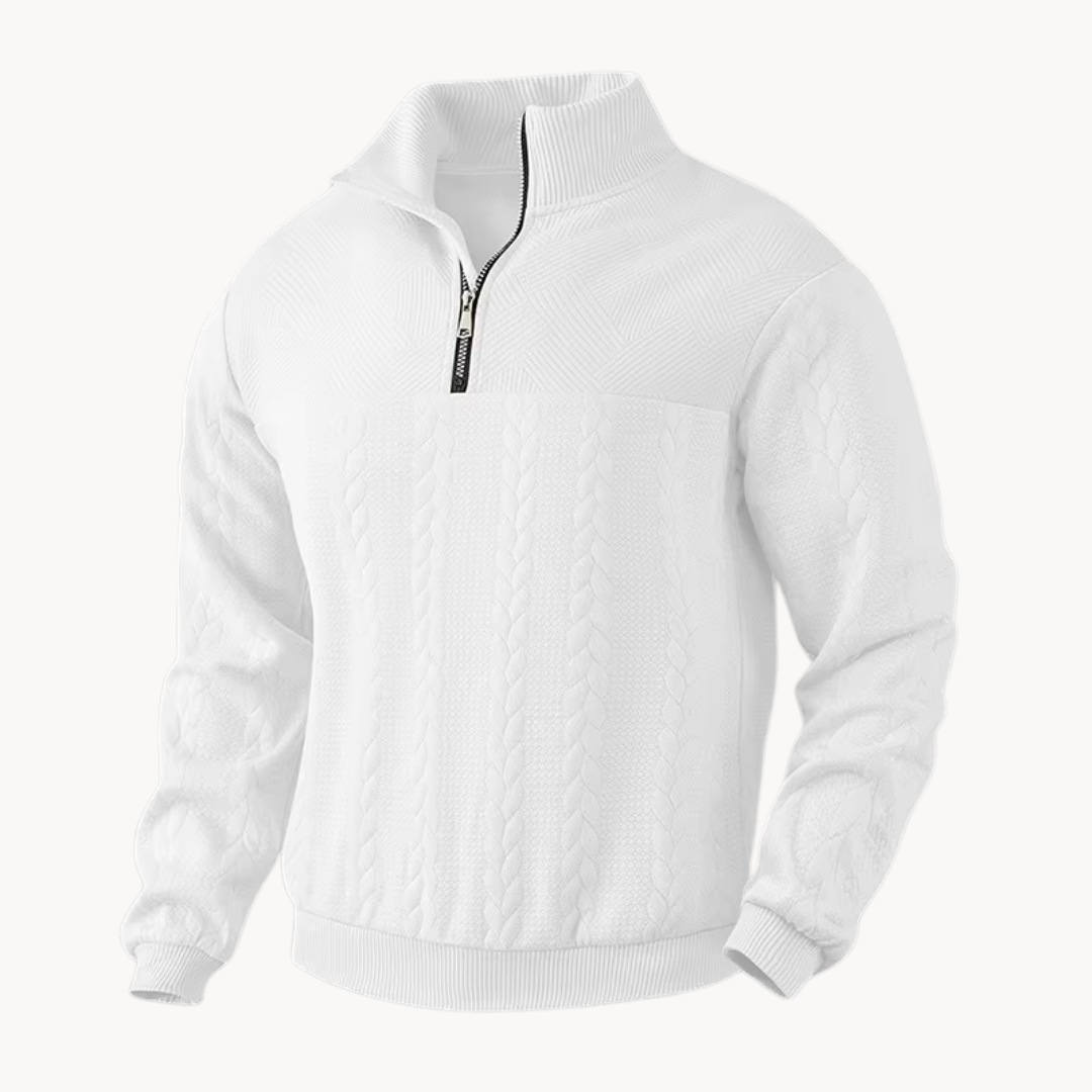 Cable Quarter Zip Pullover