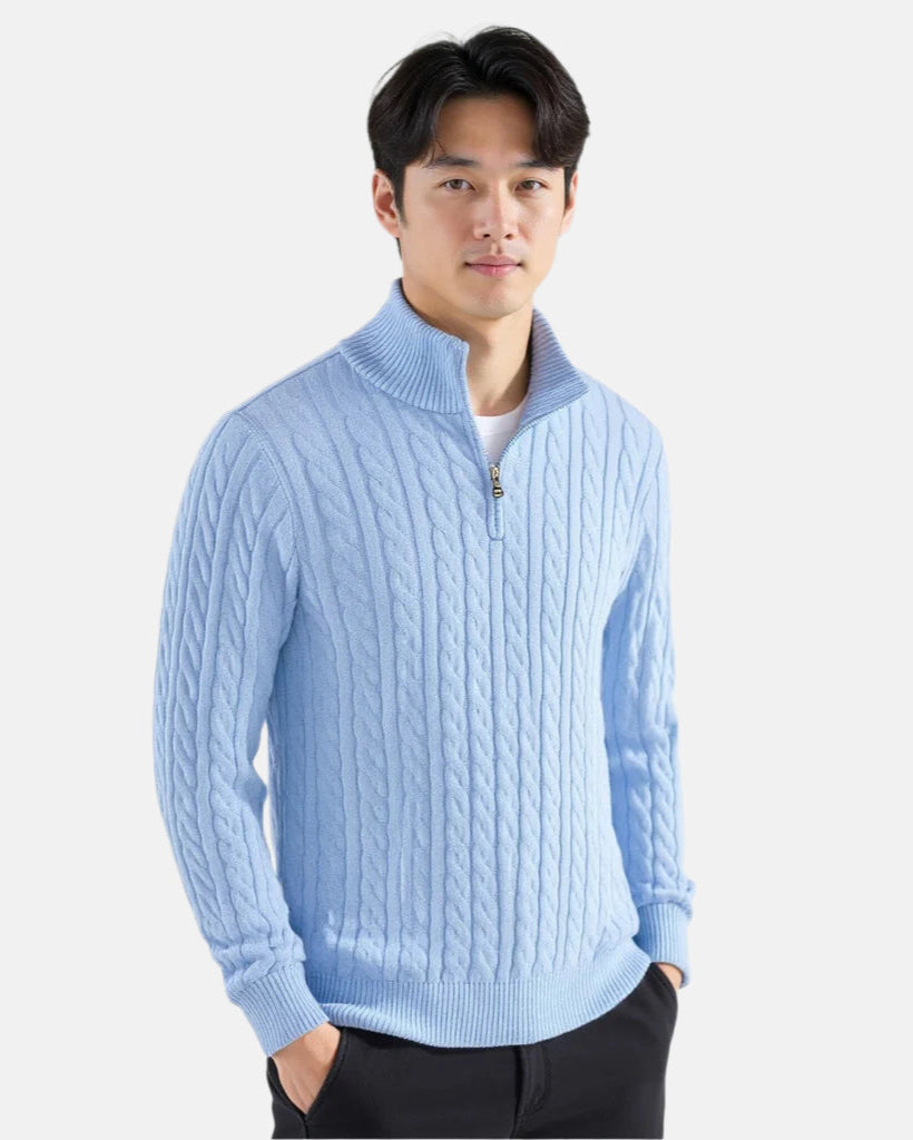Zipped Cable Sweater