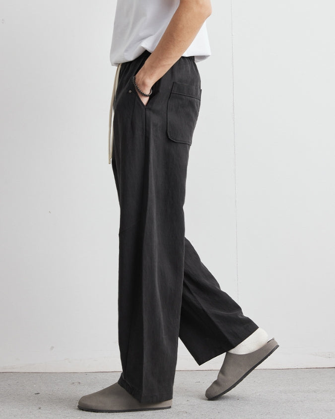 Tencel Jogger Pants with Loose Drawstrings