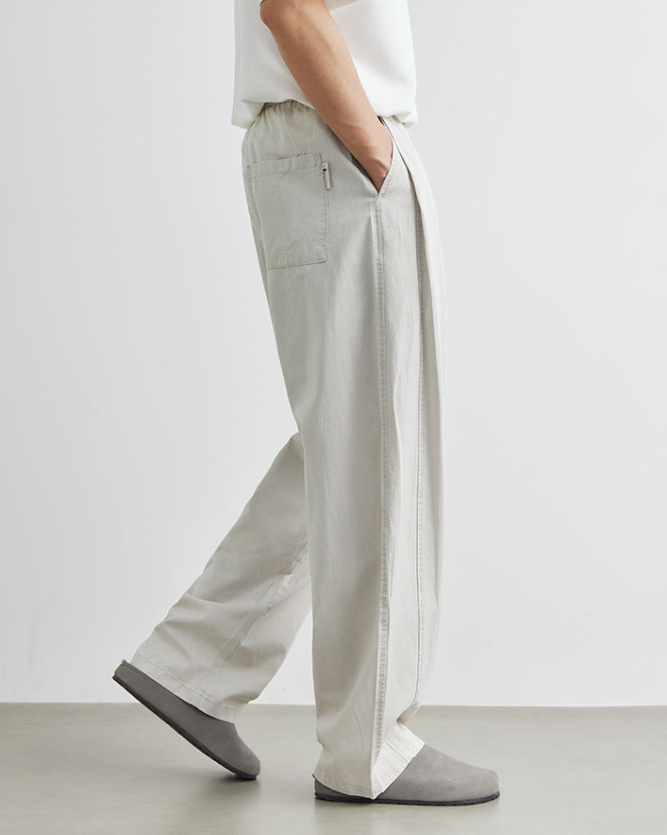 Tencel Jogger Pants with Fine Drawstrings and Loose Fit
