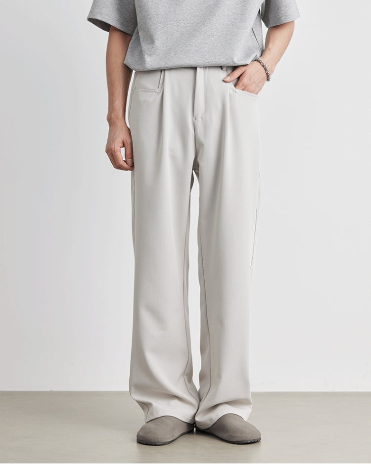 Wide-Leg Loose Fit Chino Pants