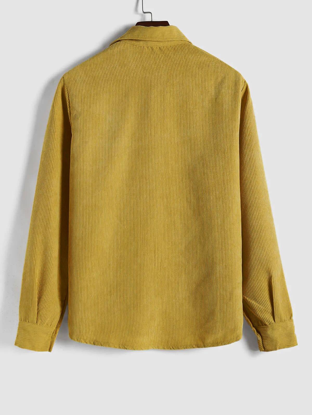 Half Button Corduroy Long Sleeves Shirt
