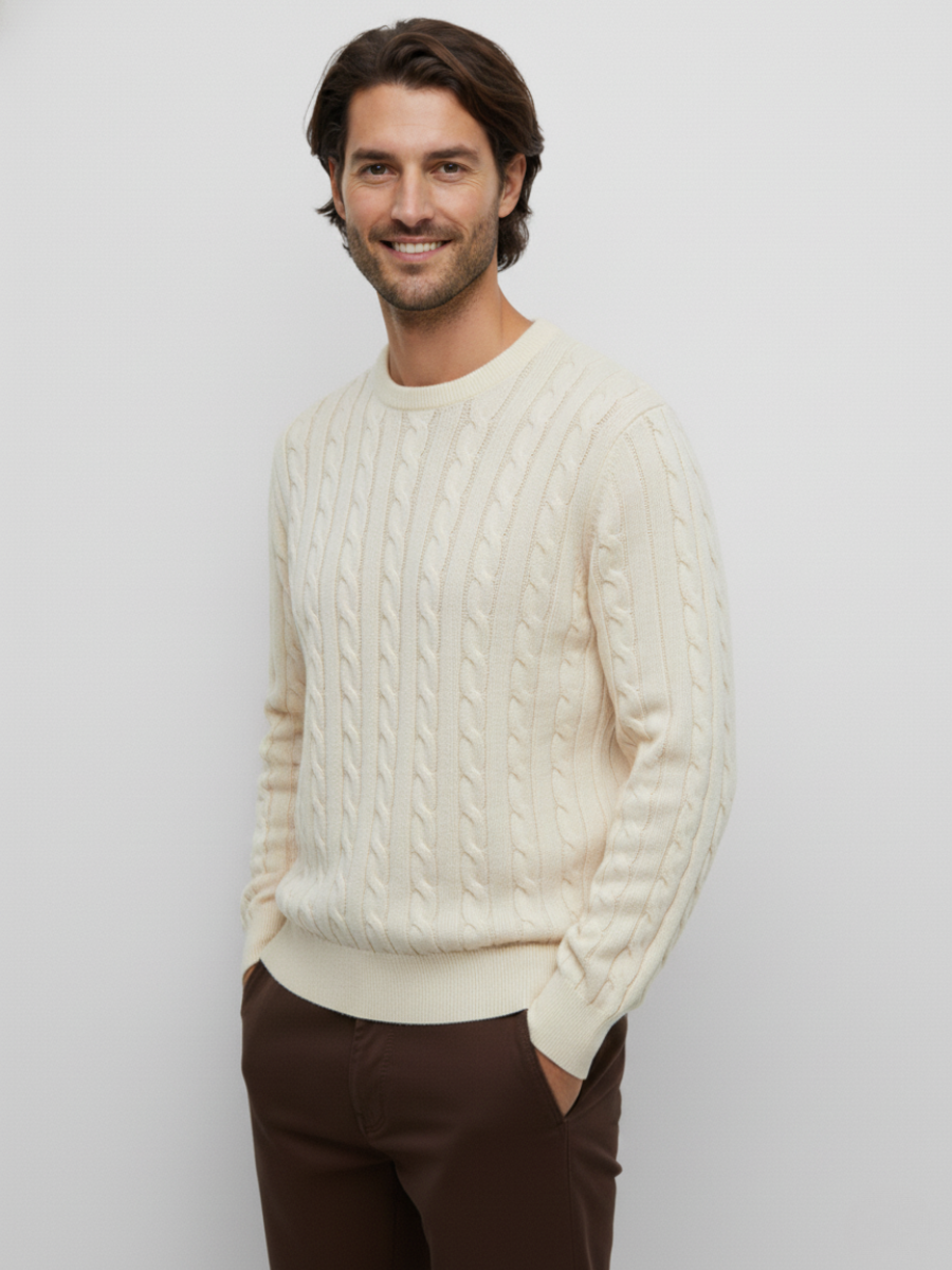 Cashmere Cable-Knit Sweater