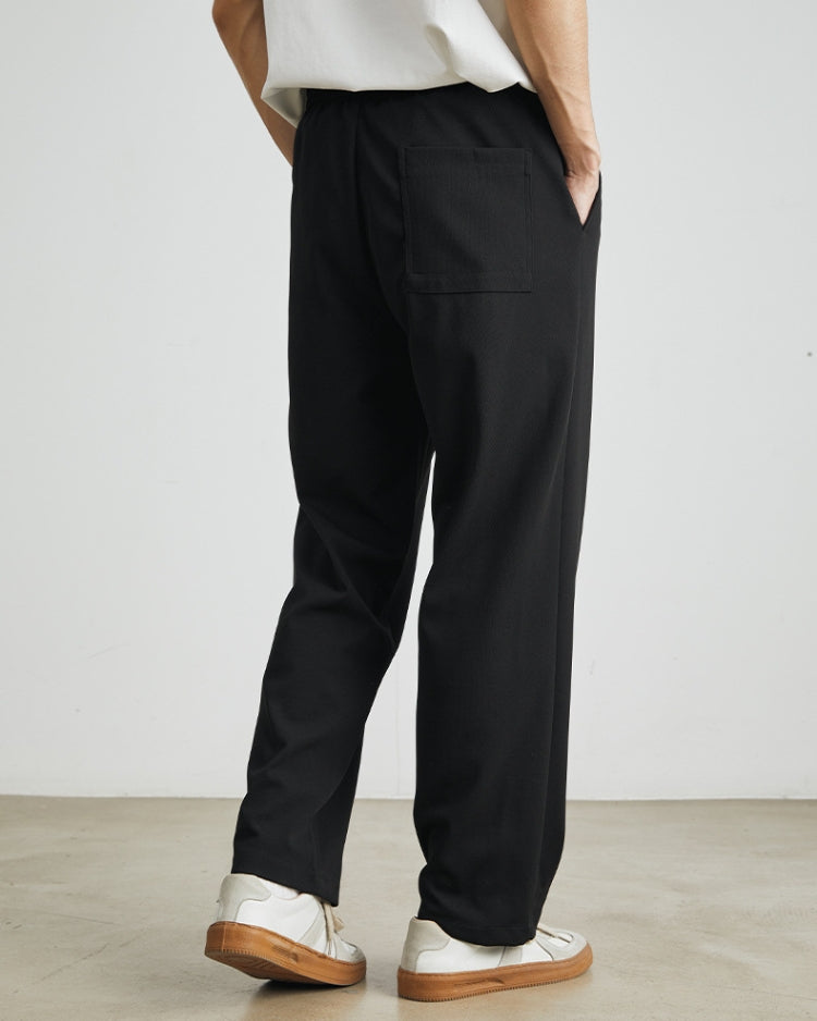 Relaxed Pants with Soft Waistband and Drawstrings