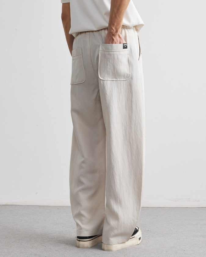 Tencel Jogger Pants with Loose Drawstrings