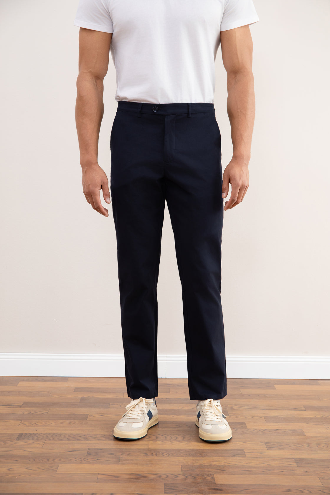 Navy Blue Straight Chinos