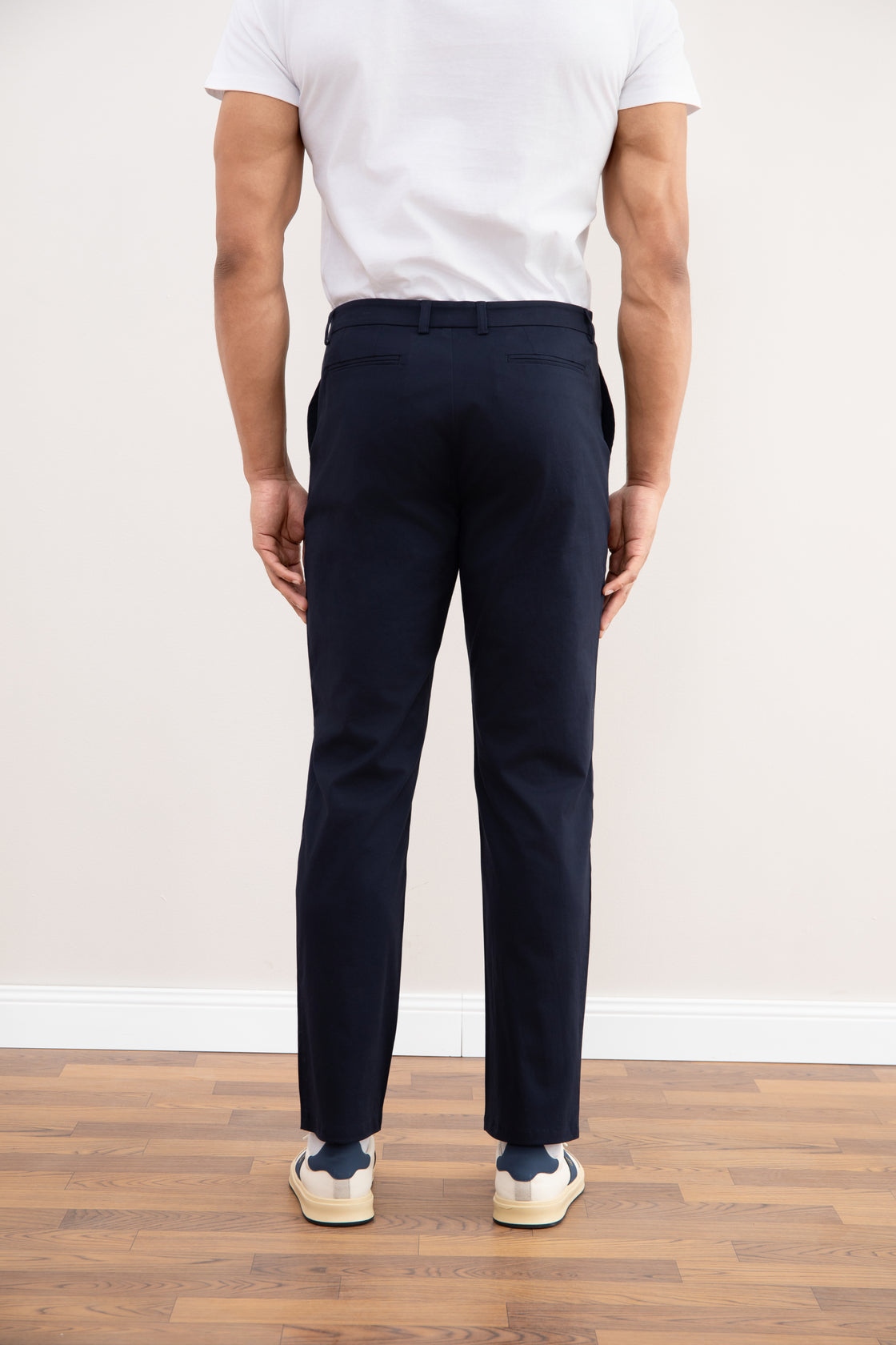 Navy Blue Straight Chinos