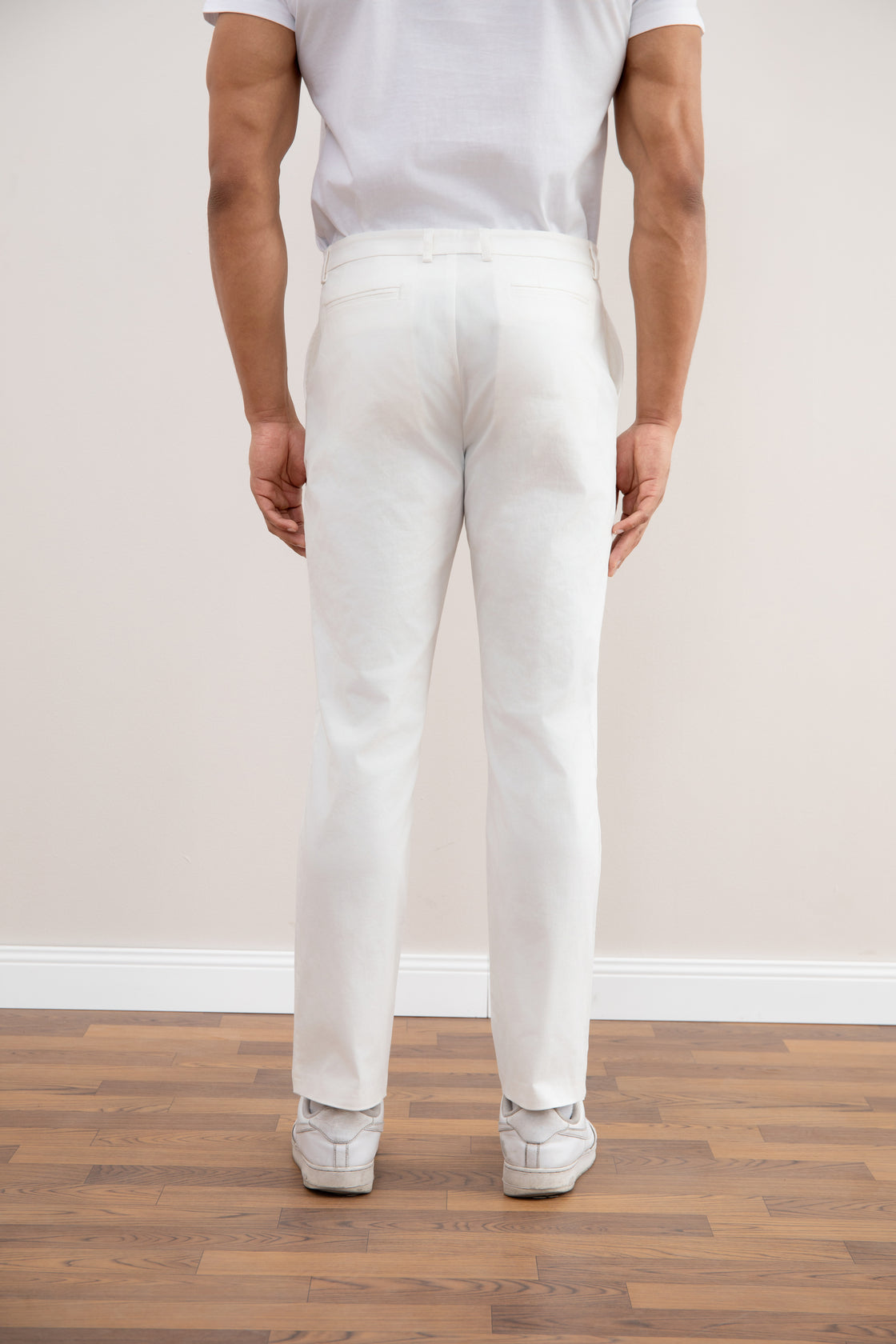 White Straight Chinos