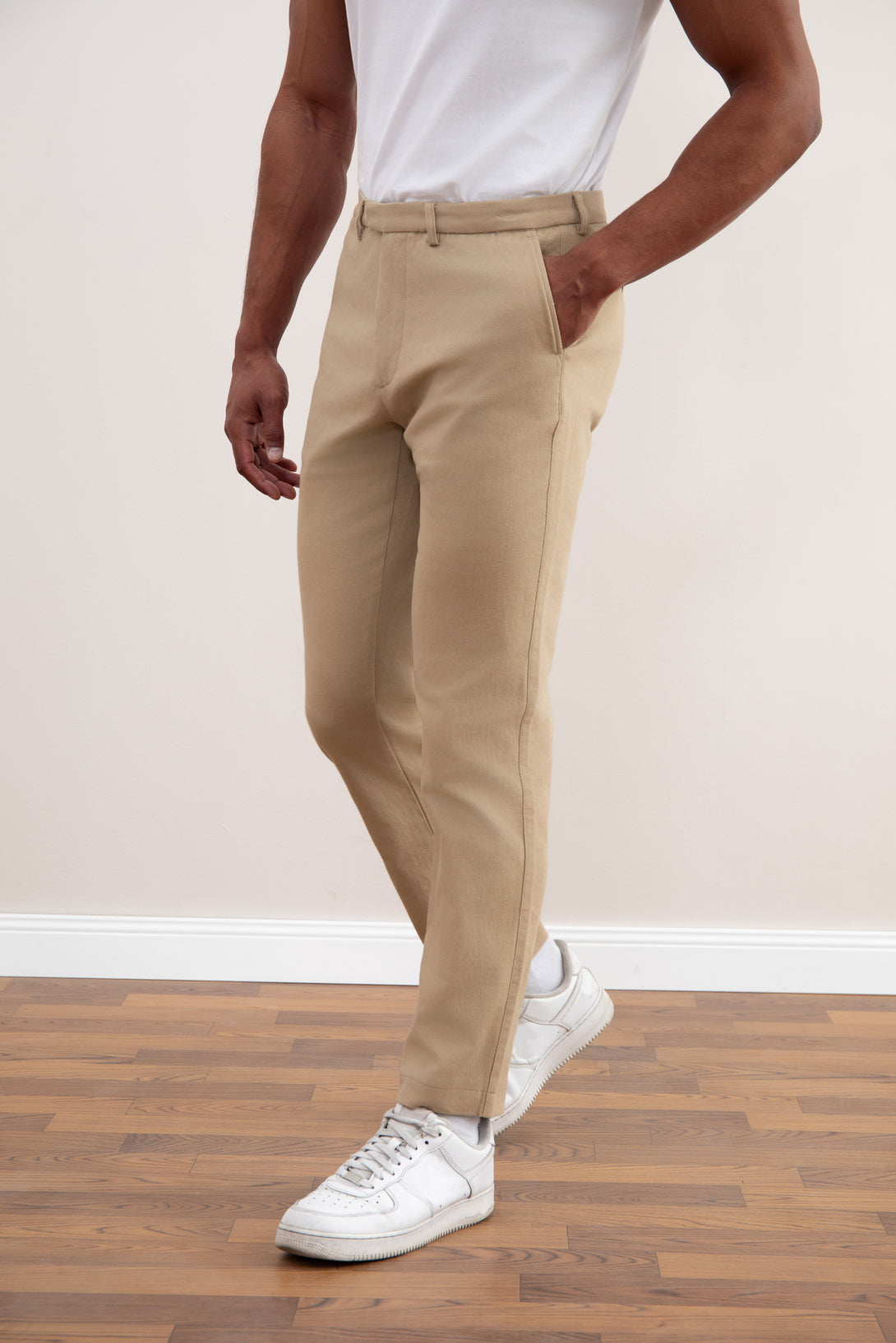 Straight Winter Trousers in Toasted Color