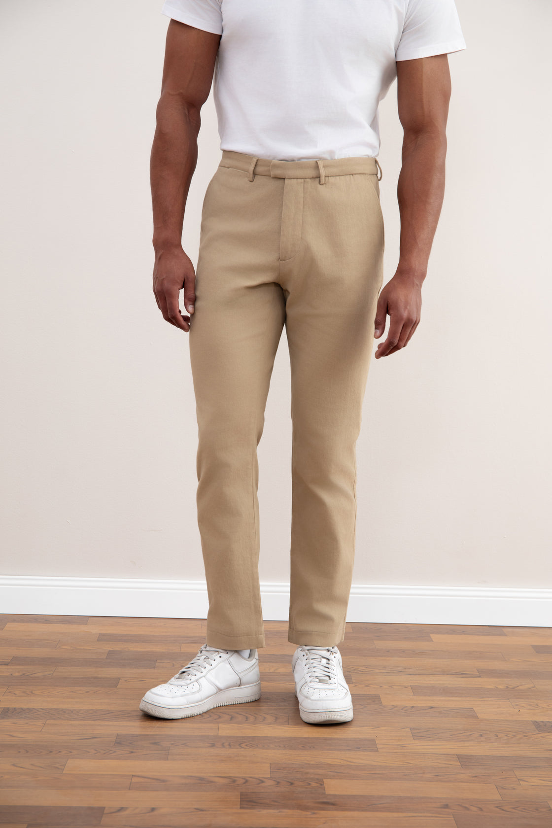Straight Winter Trousers in Toasted Color