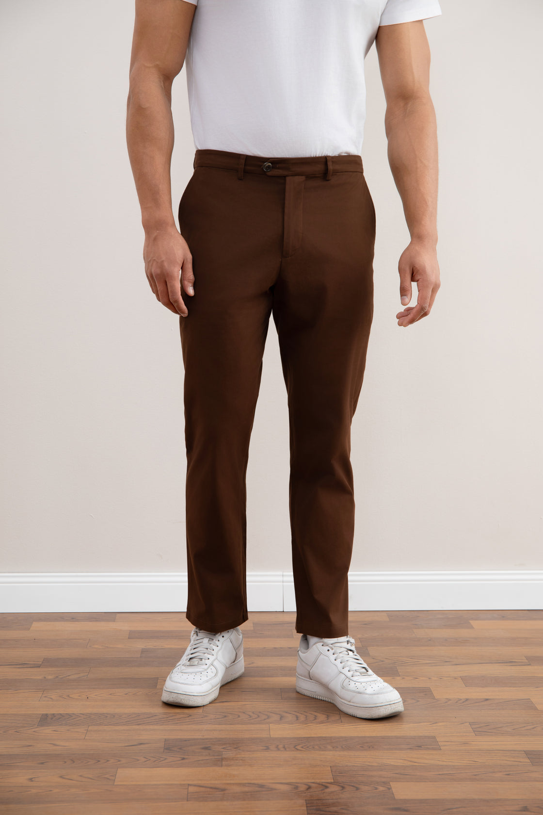 Brown Straight Chinos