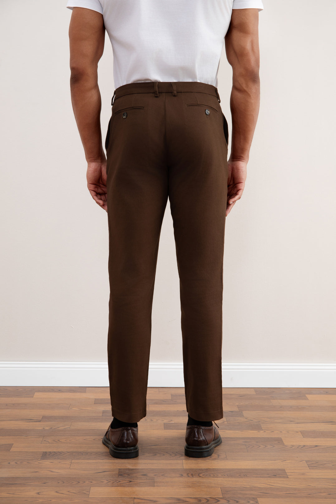 Dark Brown Straight Winter Trousers