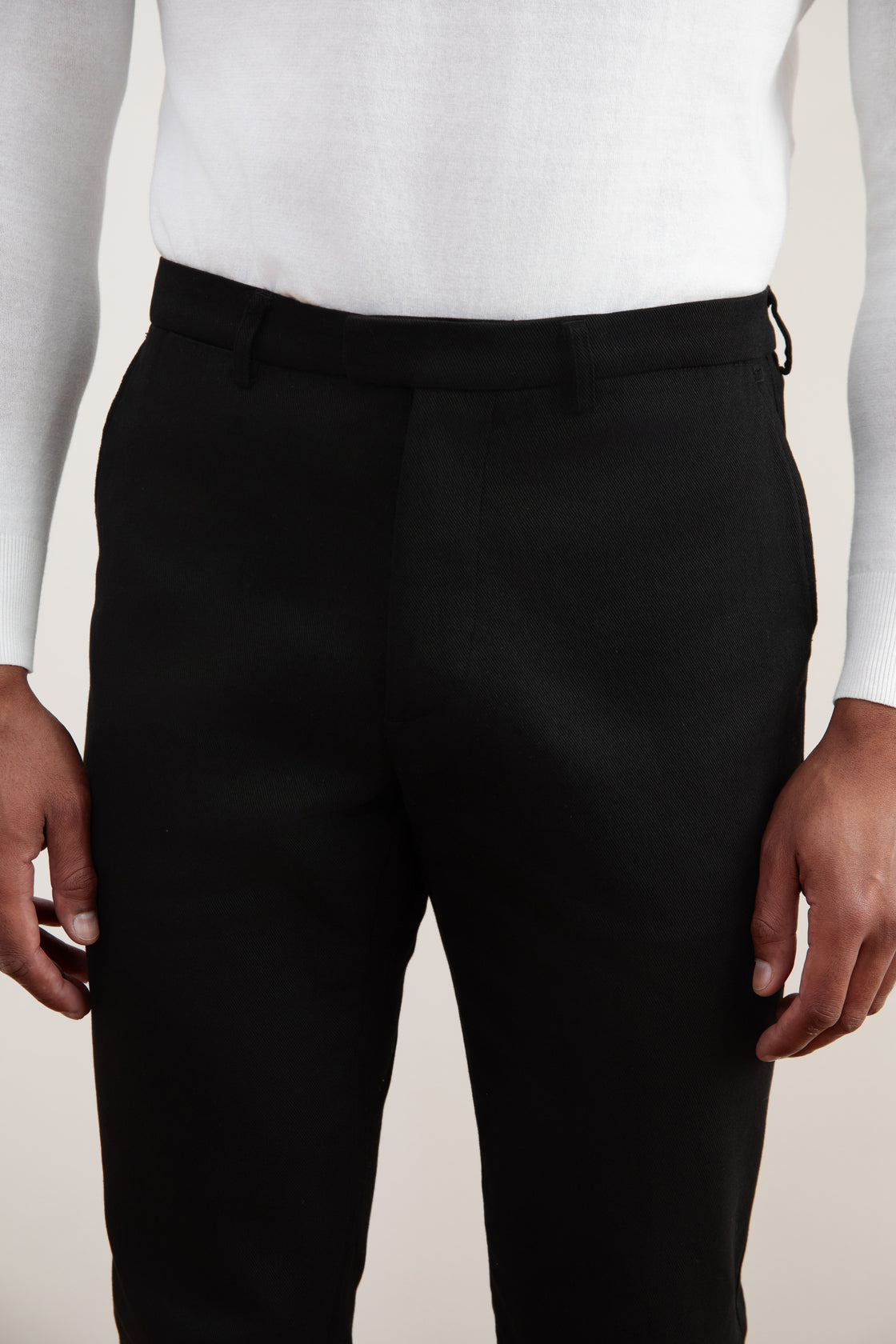 Black Straight Winter Pants