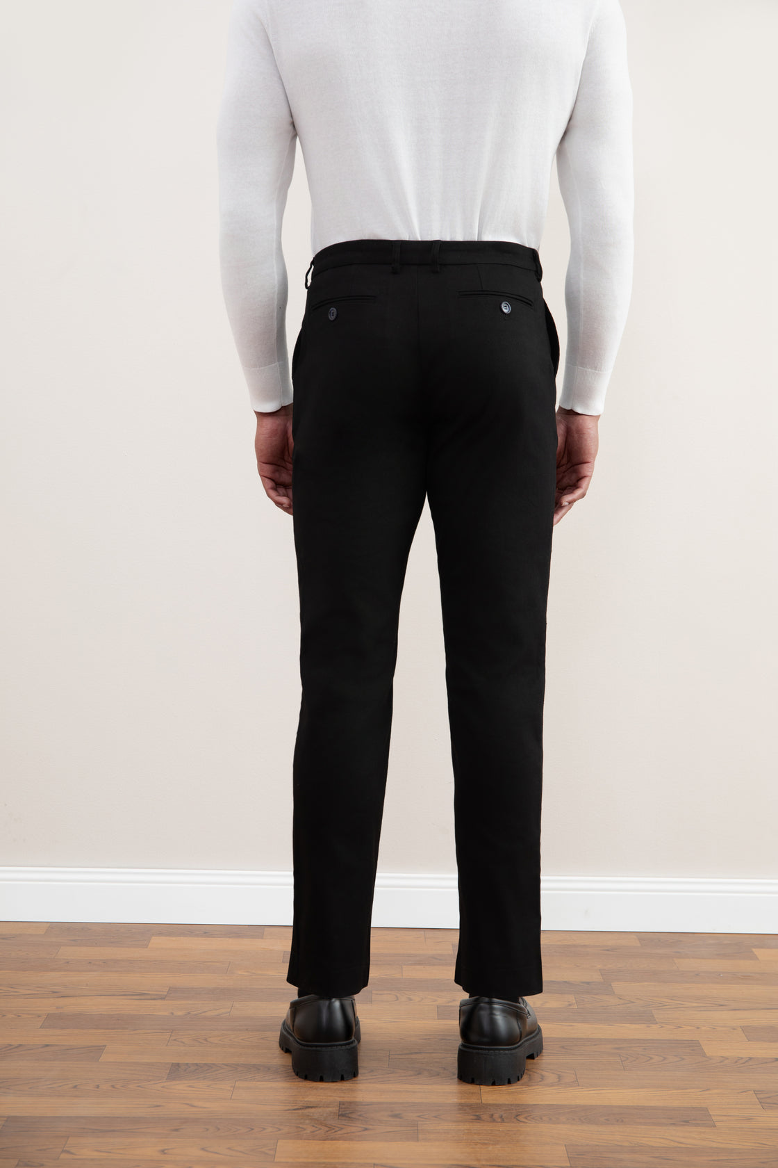 Black Straight Winter Pants