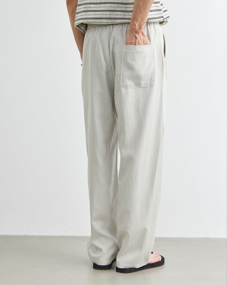 Wide Waist Linen Pants