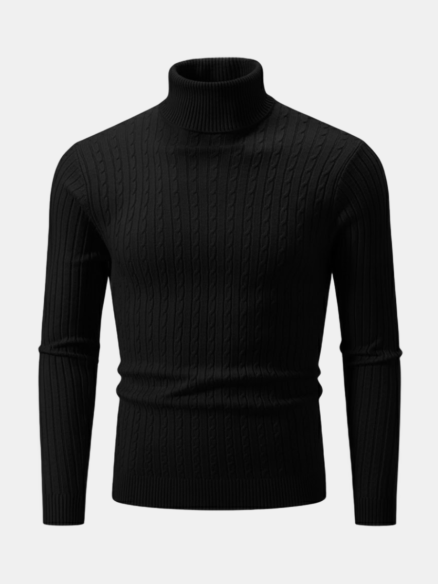 Cashmere Cable-Knit Turtleneck Sweater