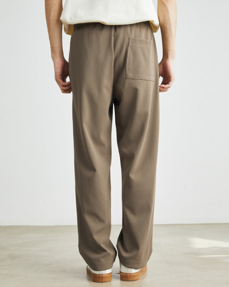 Relaxed Pants with Soft Waistband and Drawstrings
