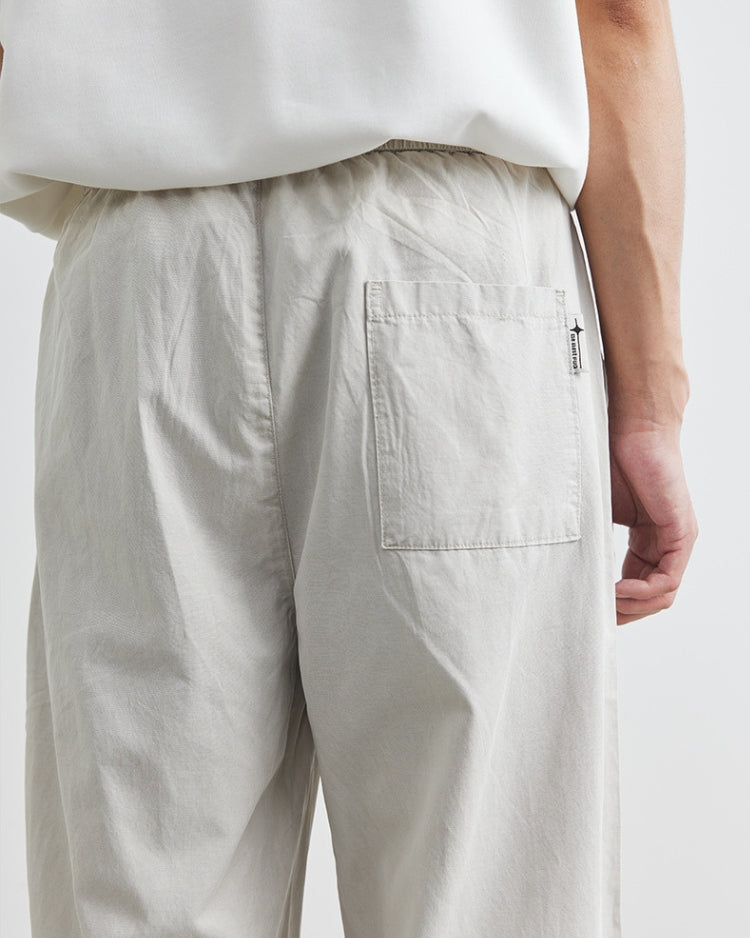 Tencel Jogger Pants with Fine Drawstrings and Loose Fit