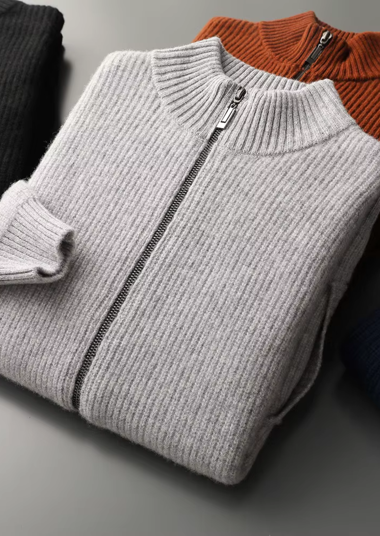 Merino Wool Ribbed Cardigan