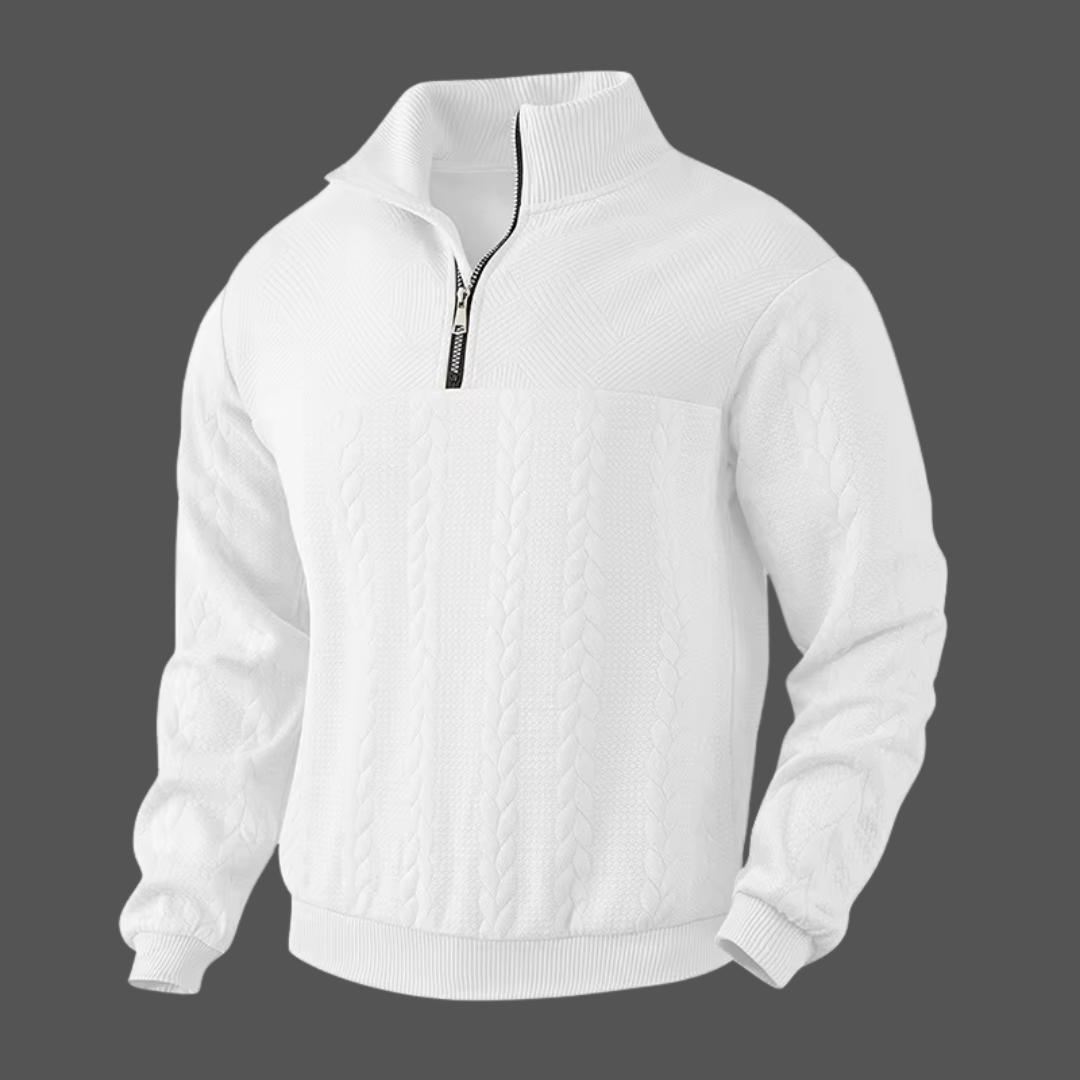 Cable Quarter Zip Pullover