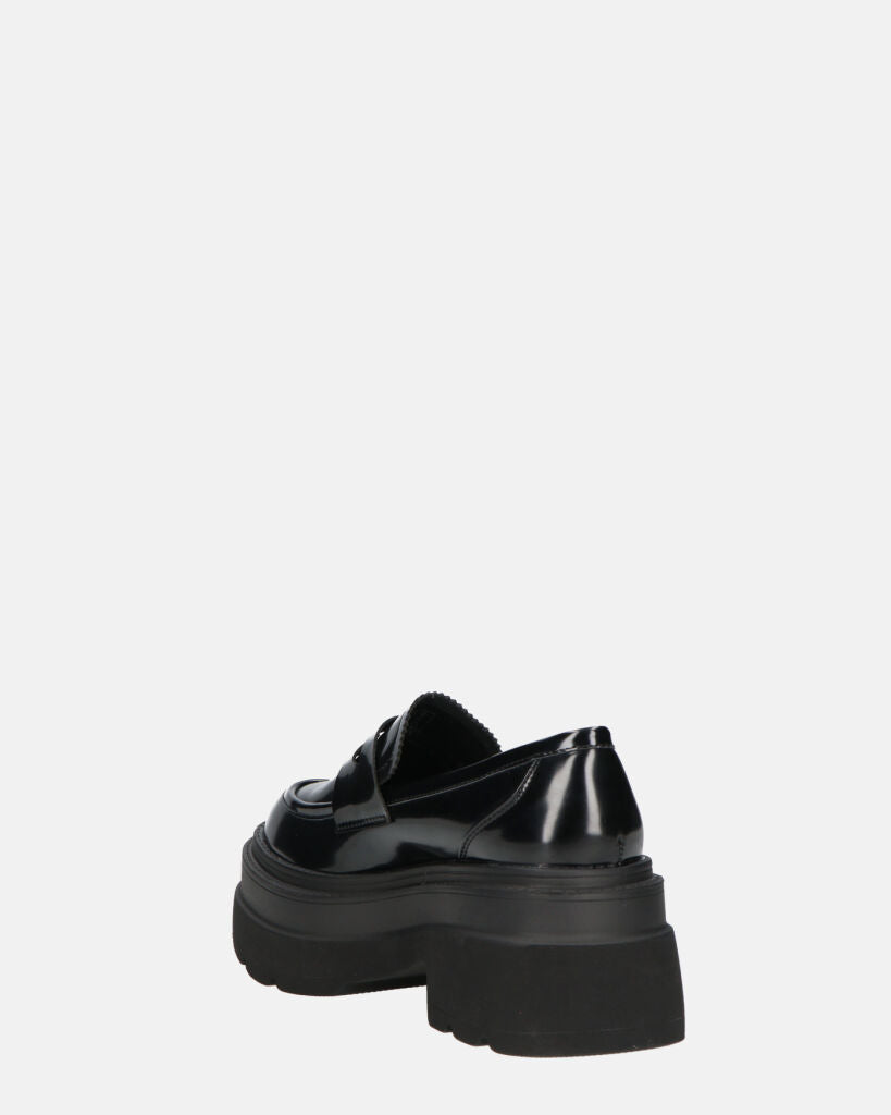 BICE - Black Platform Loafers