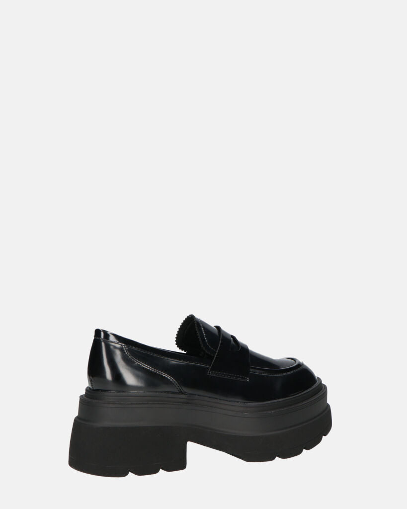 BICE - Black Platform Loafers