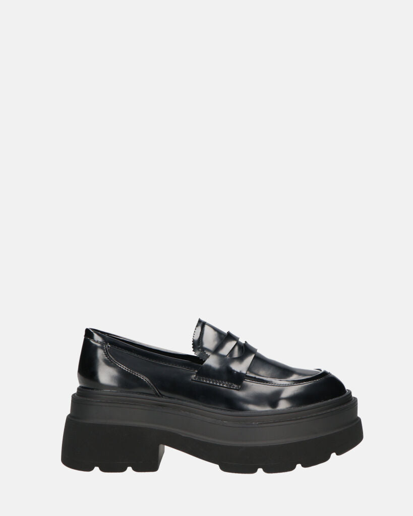 BICE - Black Platform Loafers