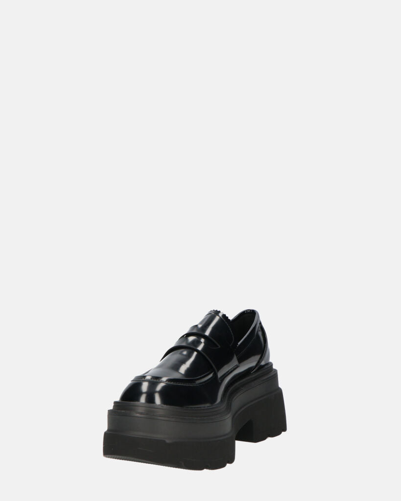 BICE - Black Platform Loafers