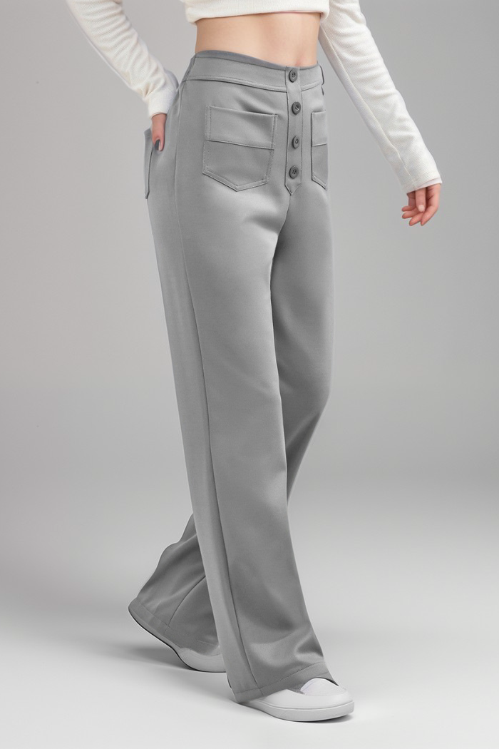 Elastic High-Waisted Pants