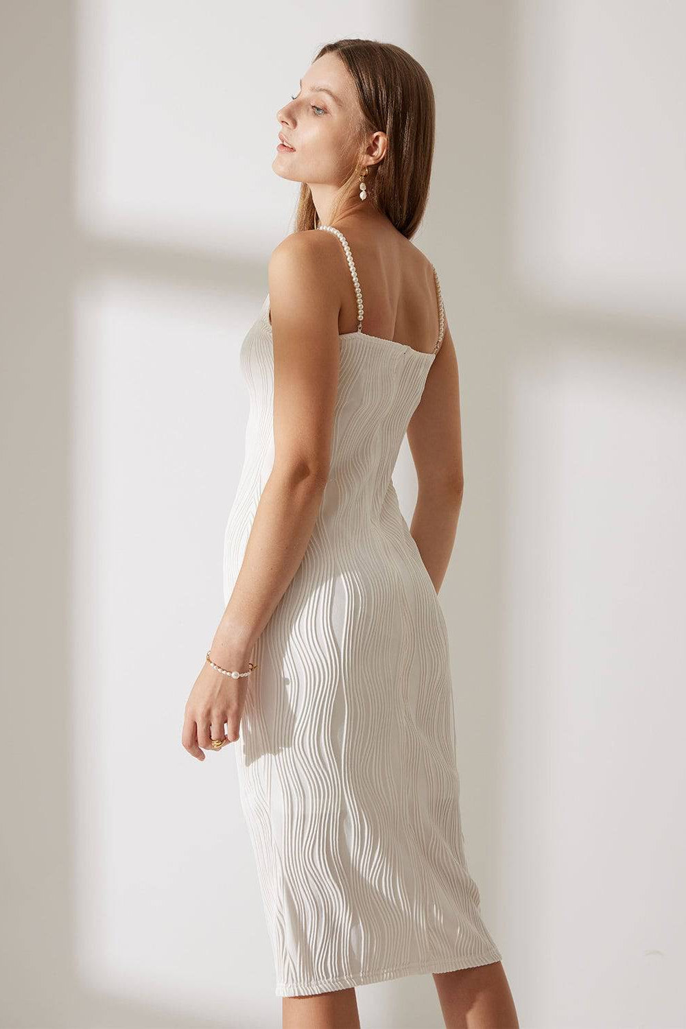 Ethereal Ripple Midi Dress