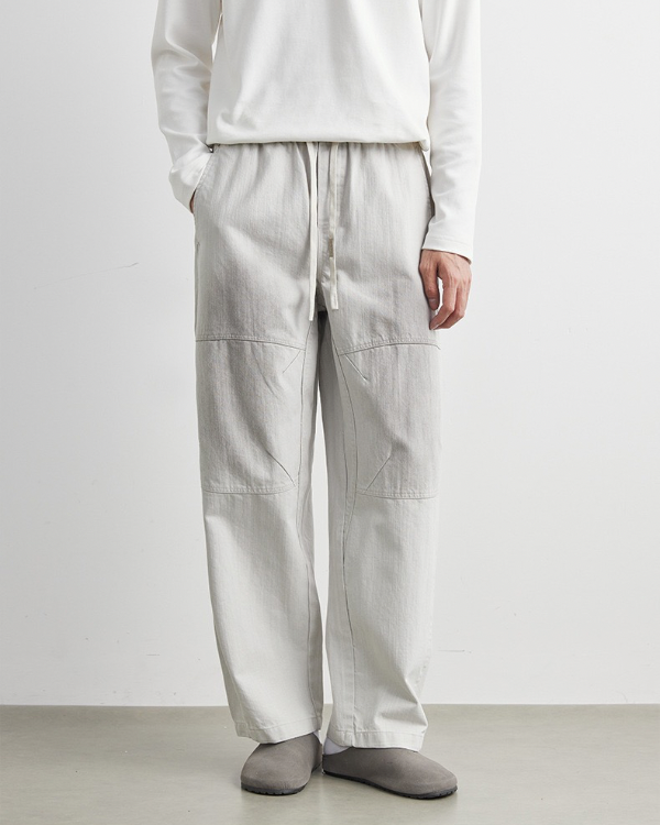 Washed Lounge Pants with Drawstrings
