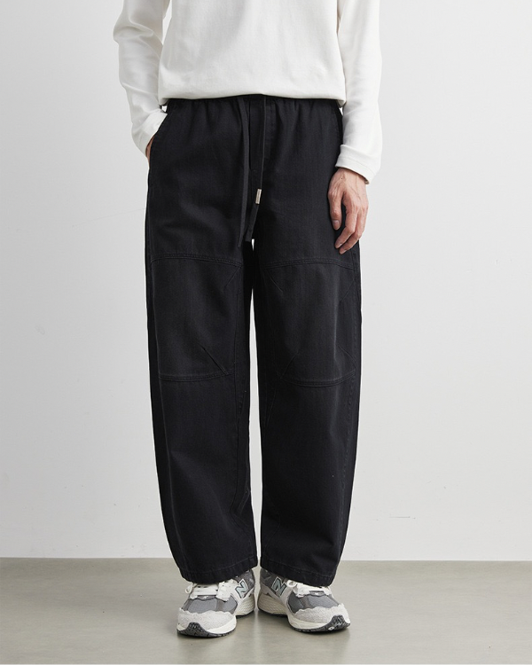 Washed Lounge Pants with Drawstrings