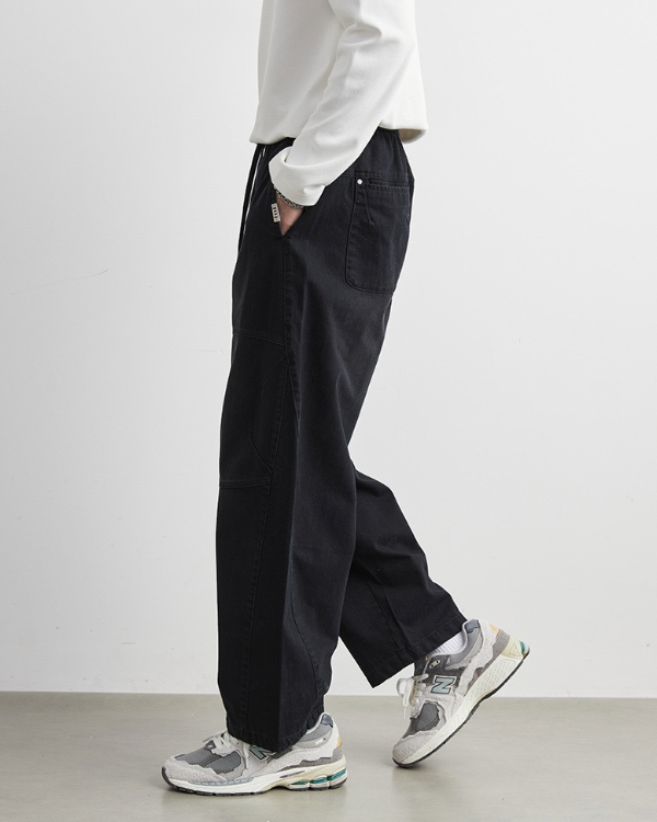 Washed Lounge Pants with Drawstrings