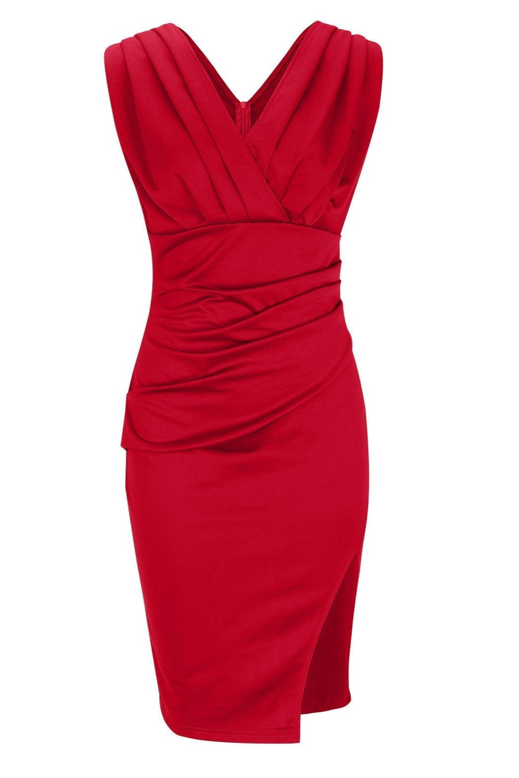 Isa Dress with V-Neck and Slit