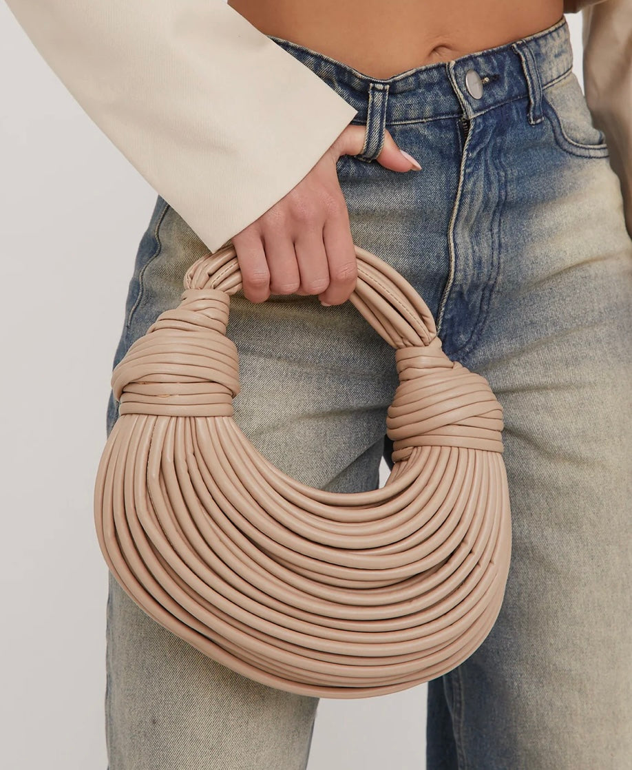 Knotted Sculptural Handle Bag