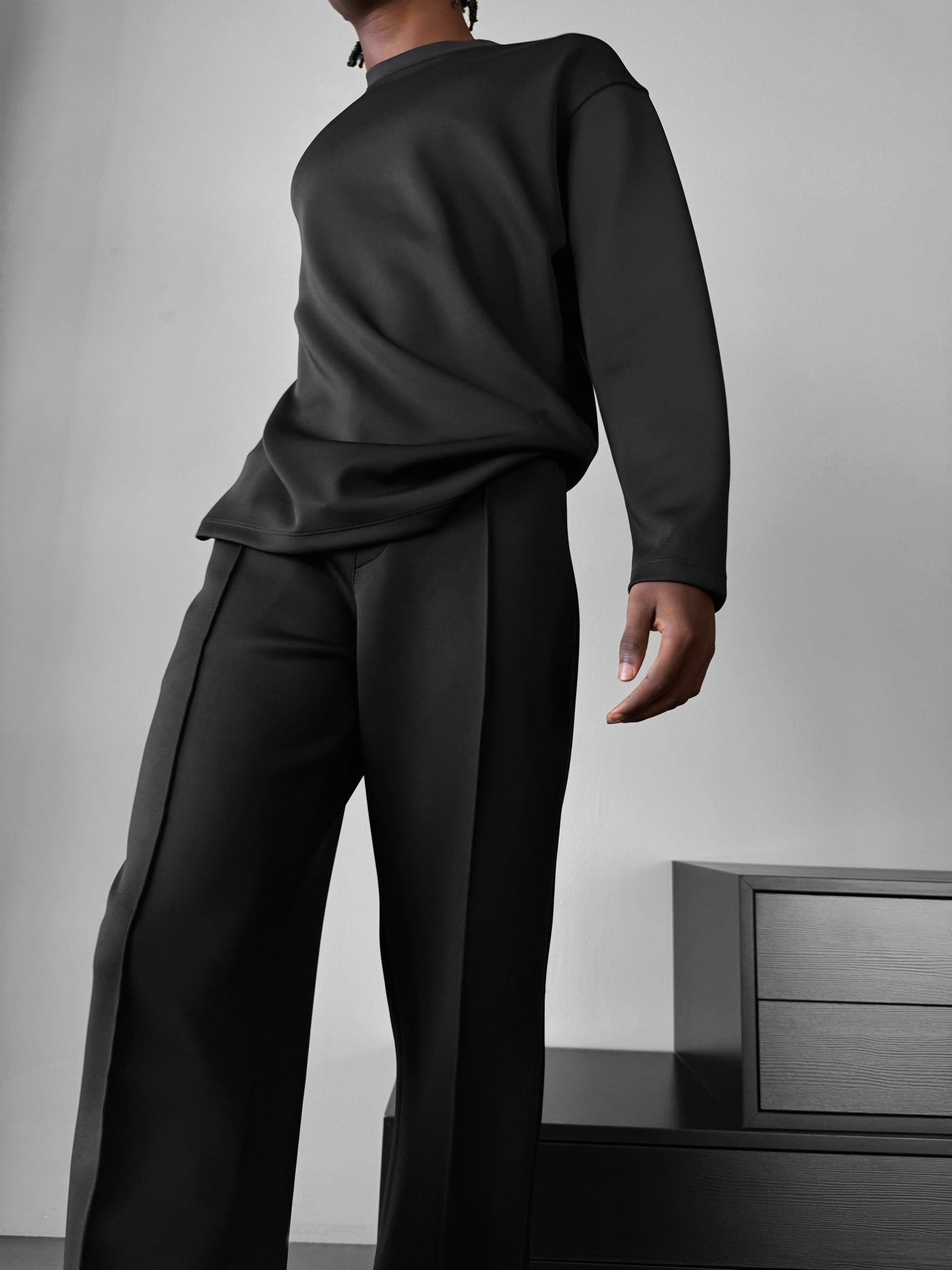Loose Fit Diver Fabric Trousers