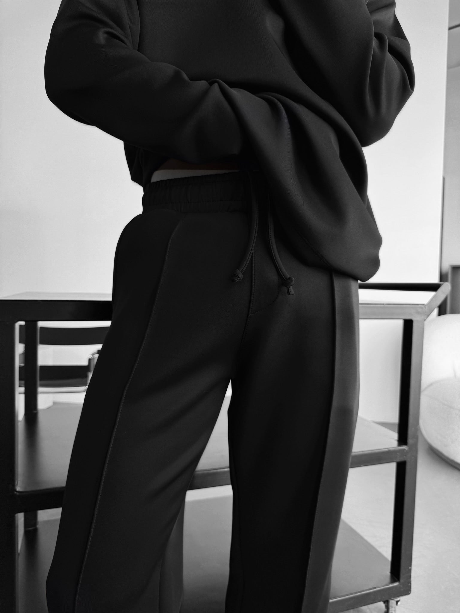 Loose Fit Diver Fabric Trousers