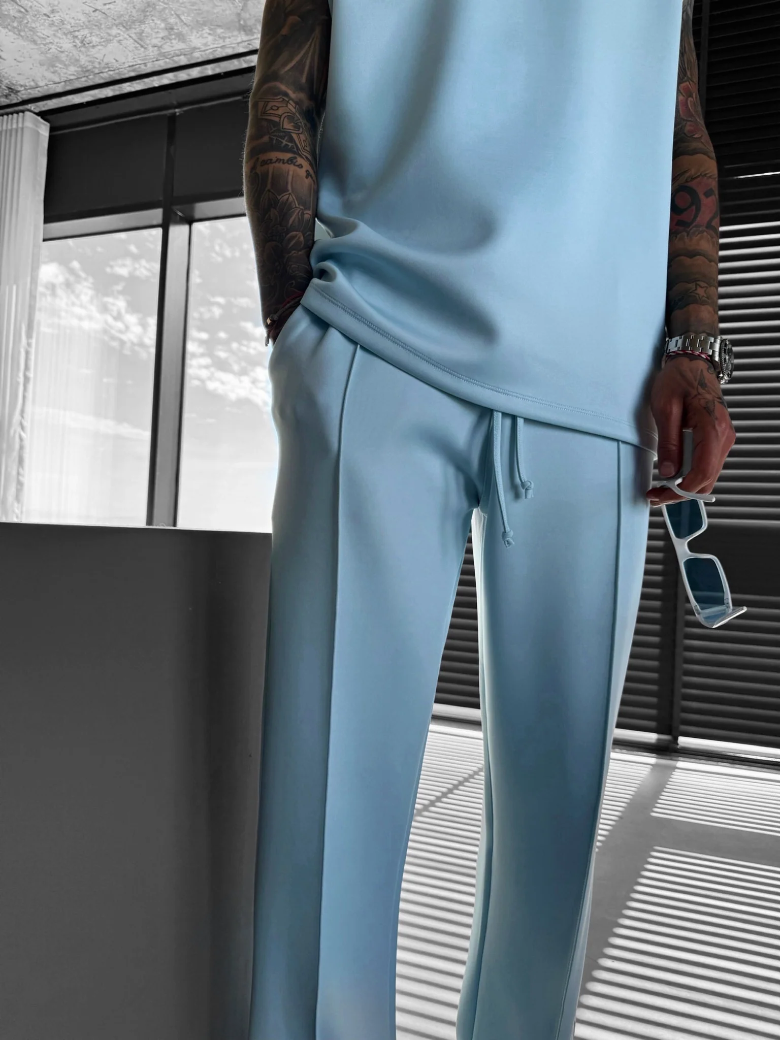 Loose Fit Diver Fabric Trousers