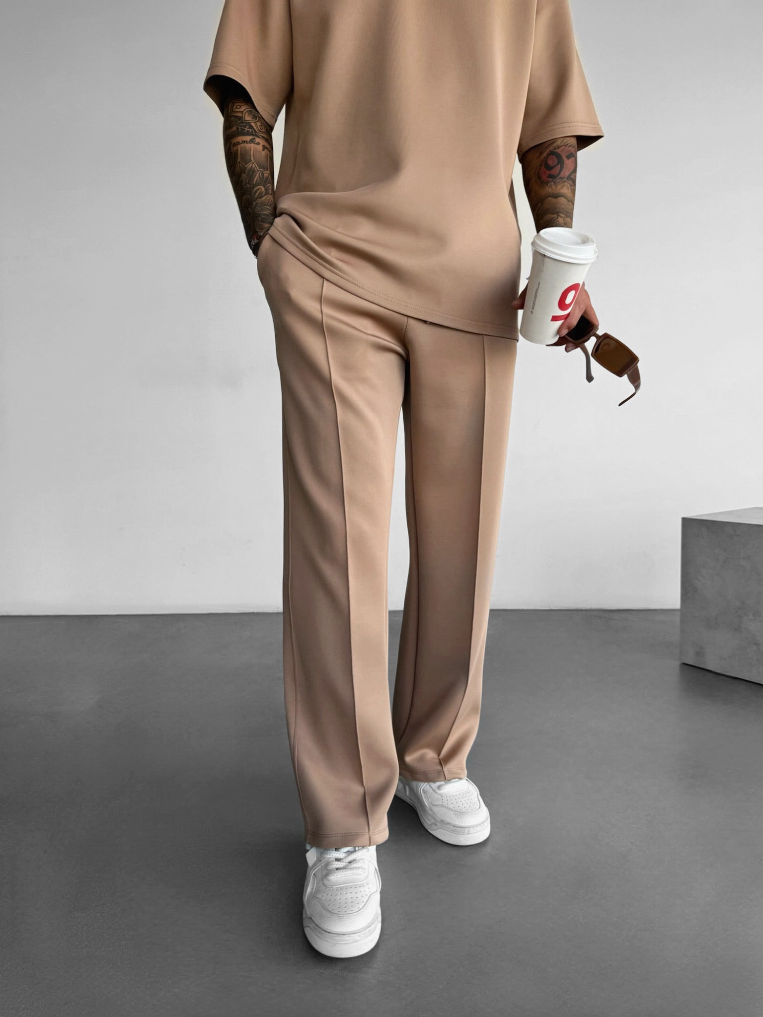 Loose Fit Diver Fabric Trousers