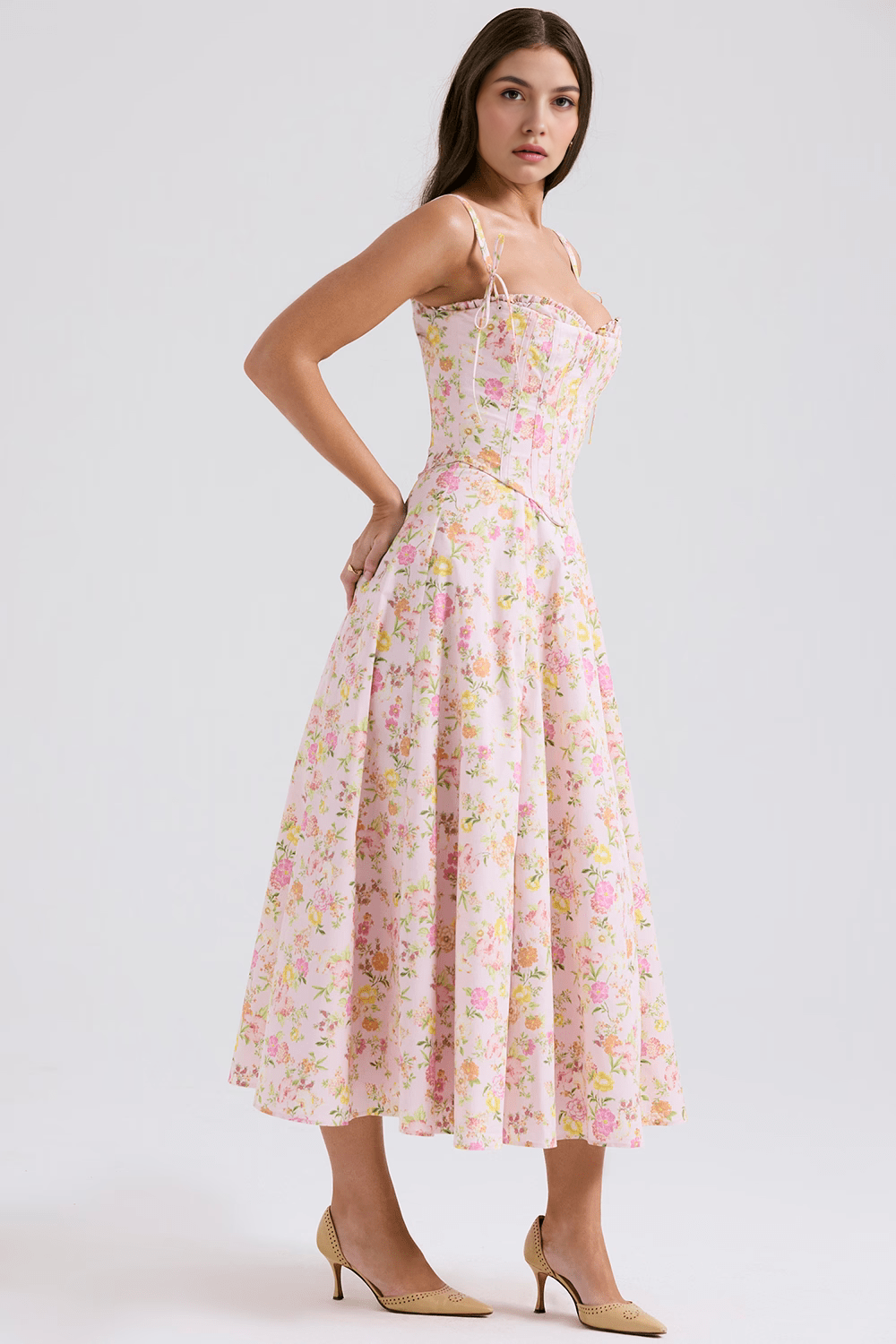 Midi Dress Louise + Removable Corset