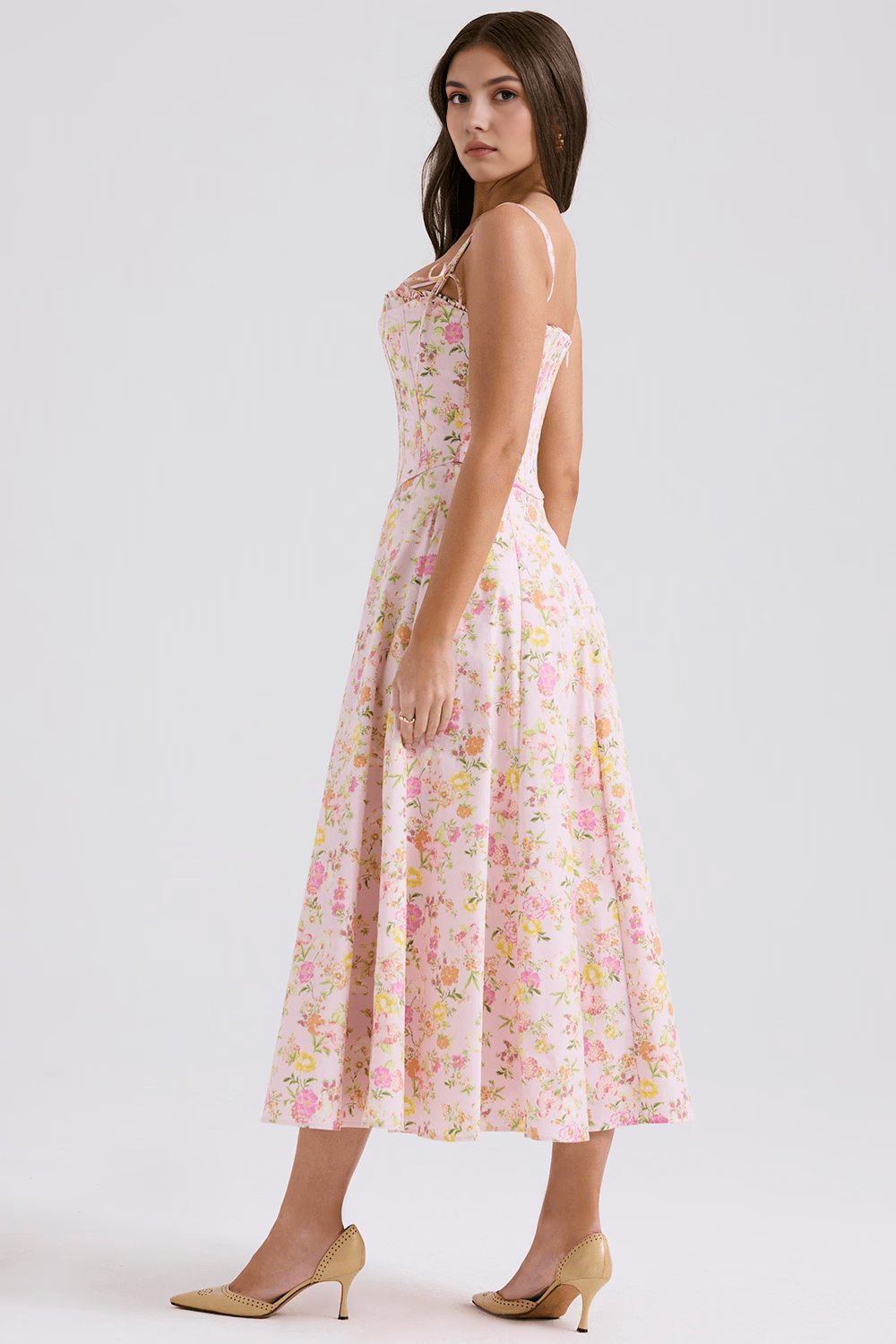 Midi Dress Louise + Removable Corset