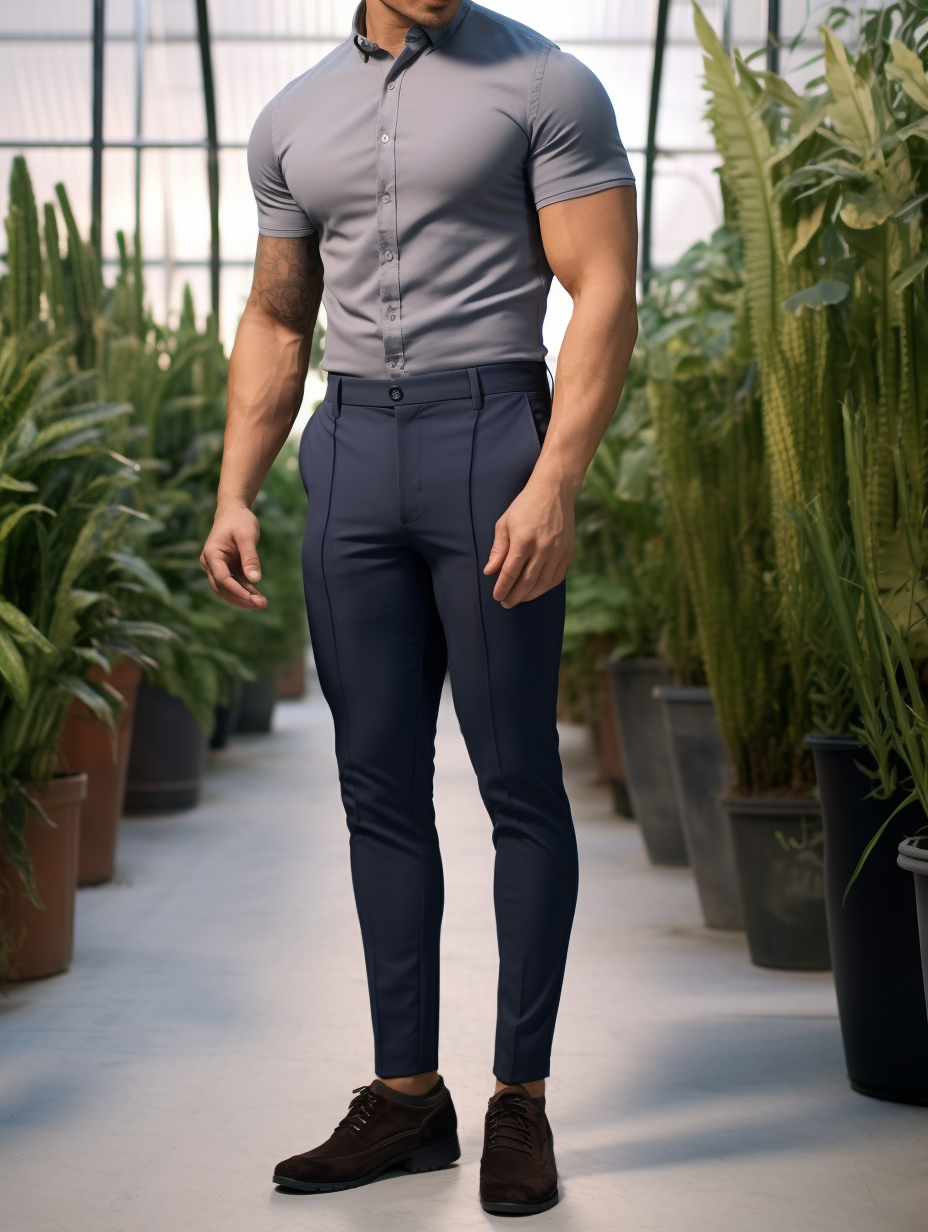 Wrinkle-Free Slim Fit Trousers