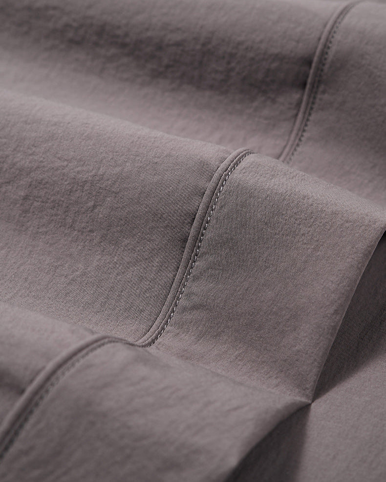 Wide Leg Technical Pants with Drawstring