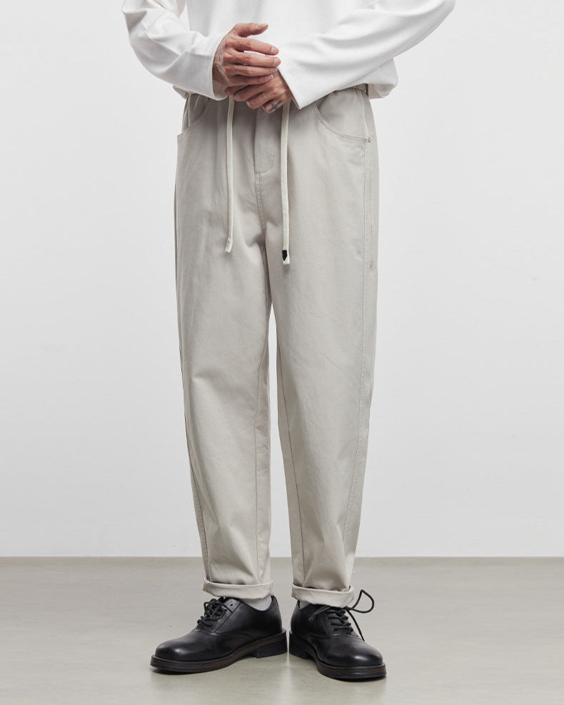 Straight Cone Pants with Simple and Loose Cut