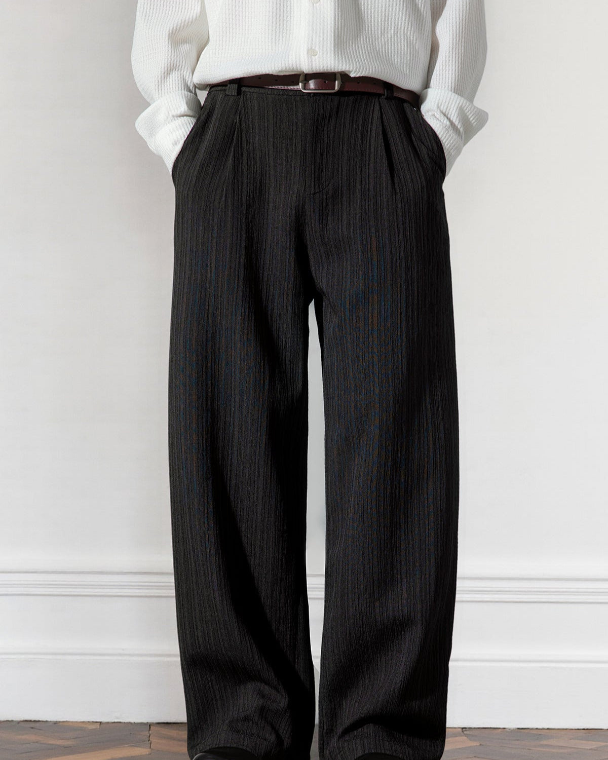 Etro Draped Striped Trousers - Loose Pleated Straight Cut