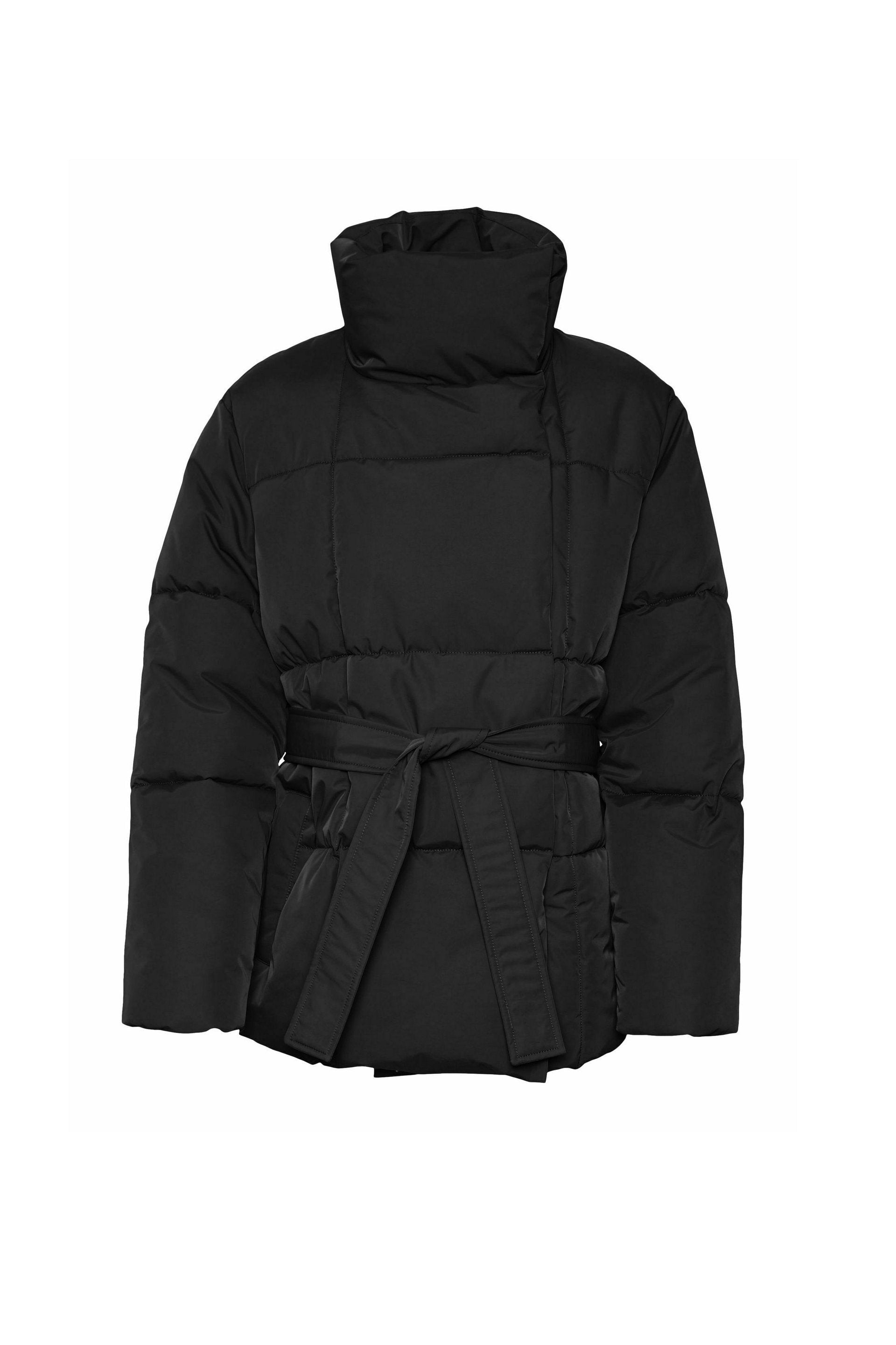 Quilted Coat with Belt