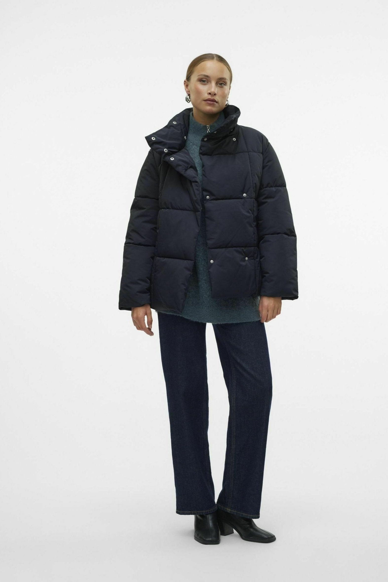 Quilted Coat with Belt