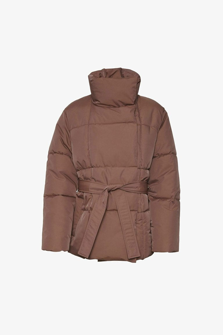 Quilted Coat with Belt