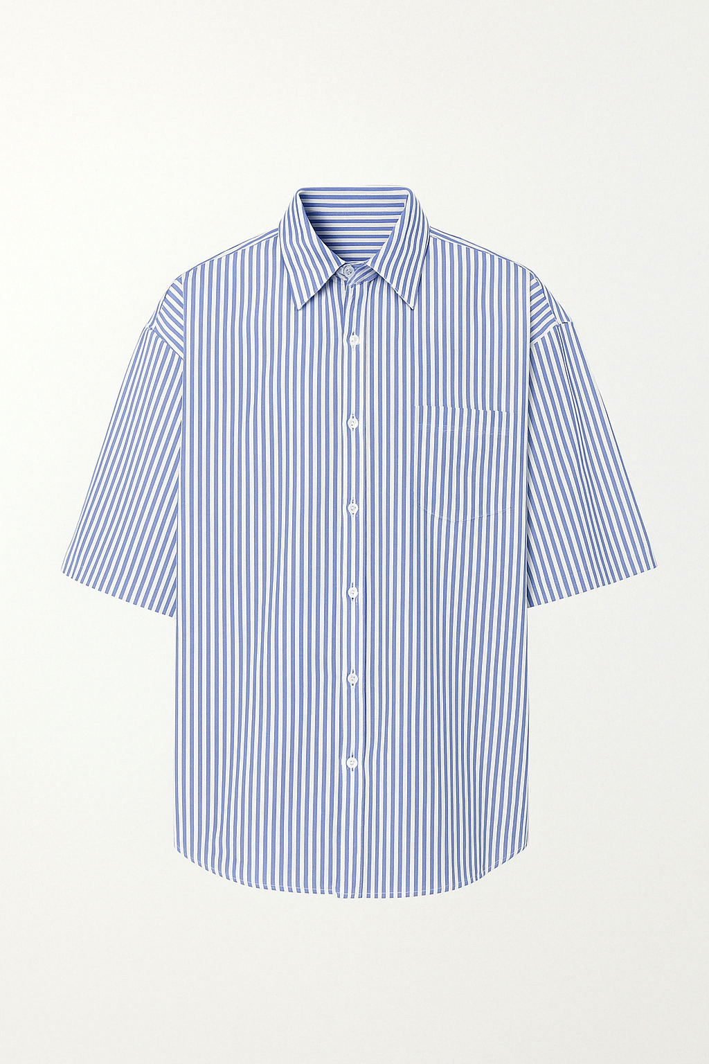 Relaxed Fit Striped Poplin Shirt