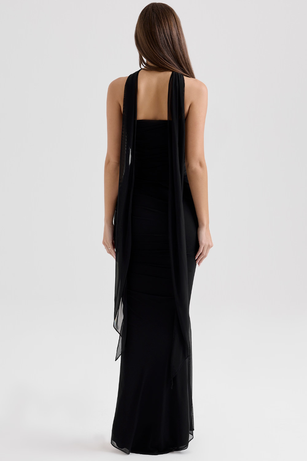 Ruched Choker Maxi Dress